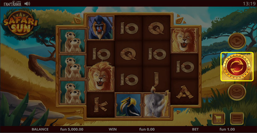 Safari Sun Spin Button