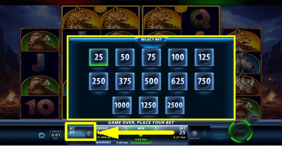 Safari Ways Deluxe Bet Value