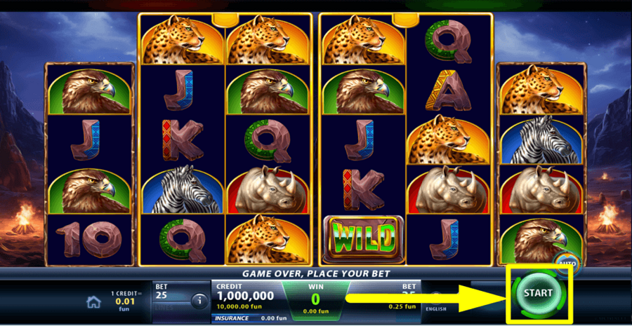 Safari Ways Deluxe Start Button