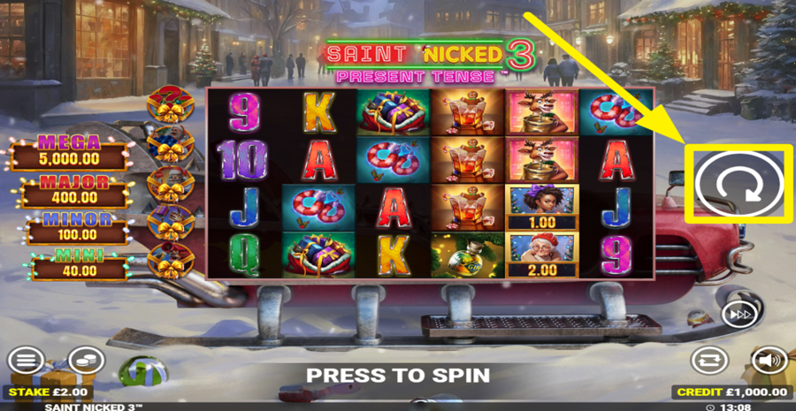 Saint Nicked 3 Spin