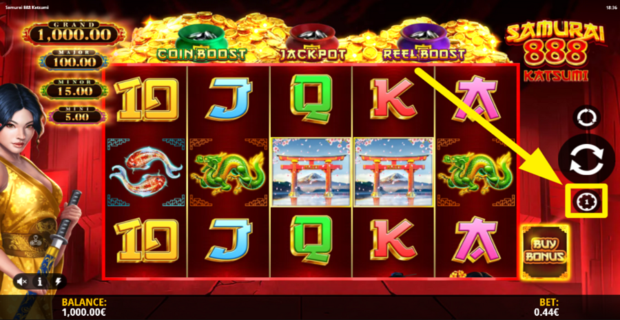 Samurai 888 Katsumi Adjust Bet