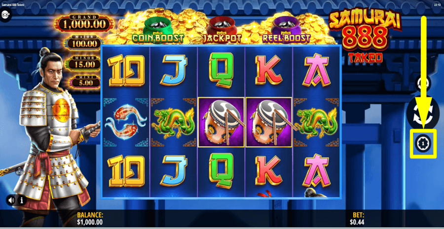 Samurai 888 Takeo Bet Value