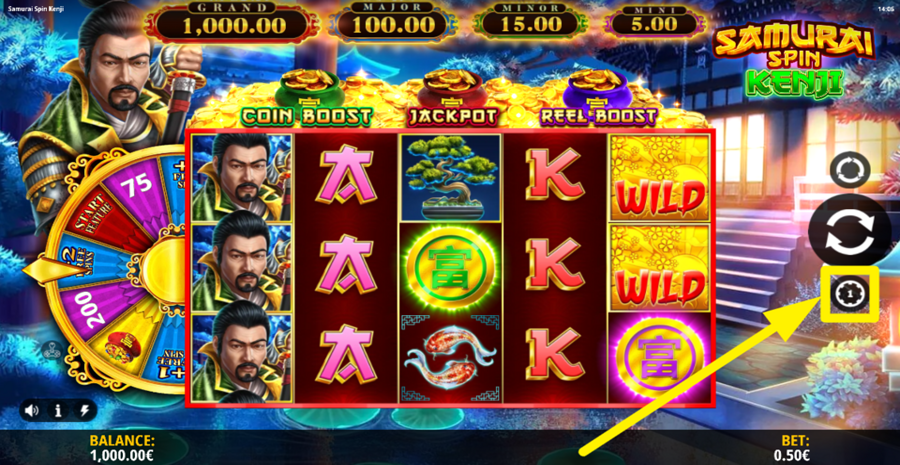 Samurai Spin Kenji Adjust Bet