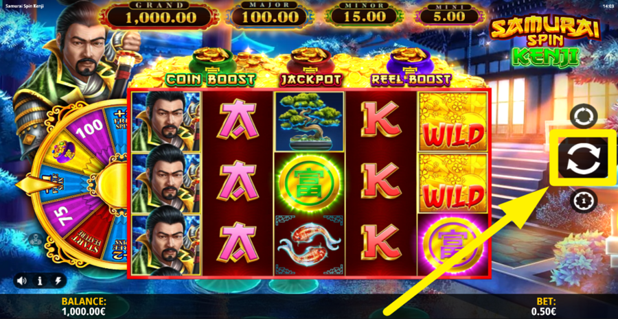 Samurai Spin Kenji Spin Button