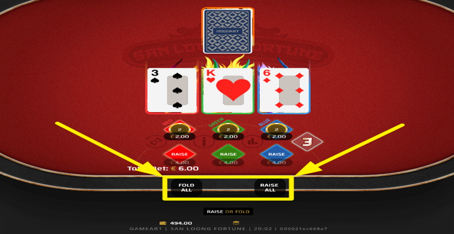 San Loong Fortune Fold Or Raise All