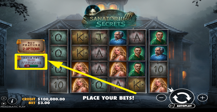 Sanatorium Secrets Ante Bet