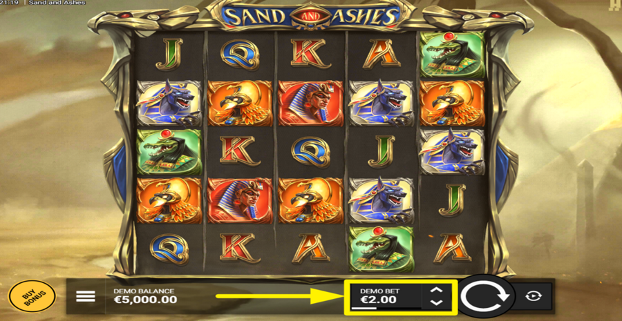 Sand And Ashes Adjust Bet