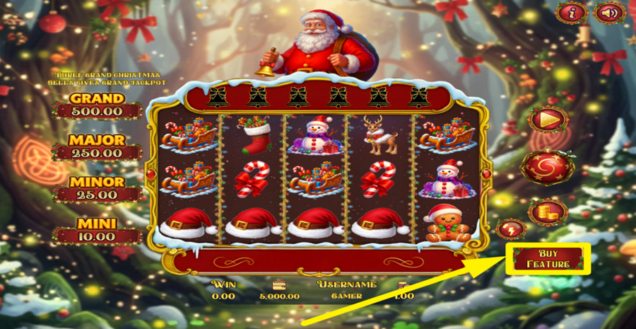Santa Christmas Bells Hold And Win Buy Bonus