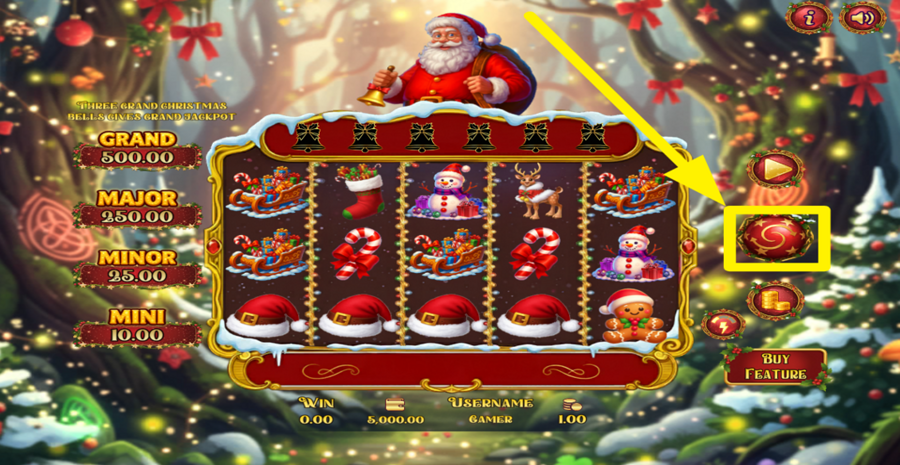 Santa Christmas Bells Hold And Win Spin