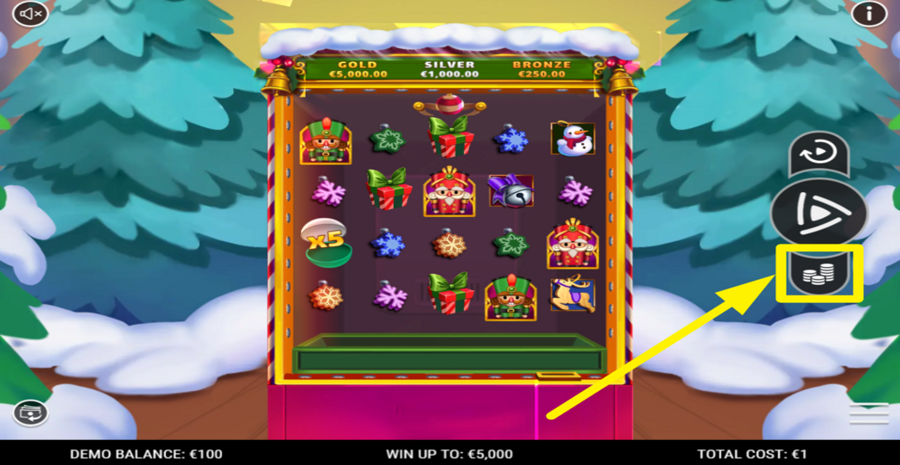 Santa Claws Adjust Bet