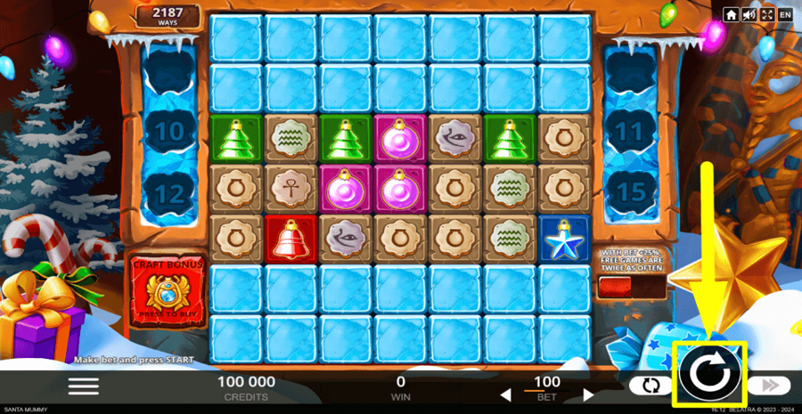 Santa Mummy Spin Button