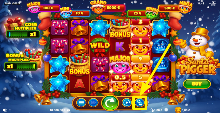 Santa Pigger Adjust Bet