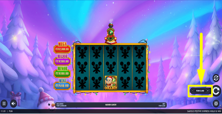 Santas Festive Express Hold And Win Bet Value