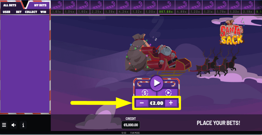 Santas Sack Bet Value