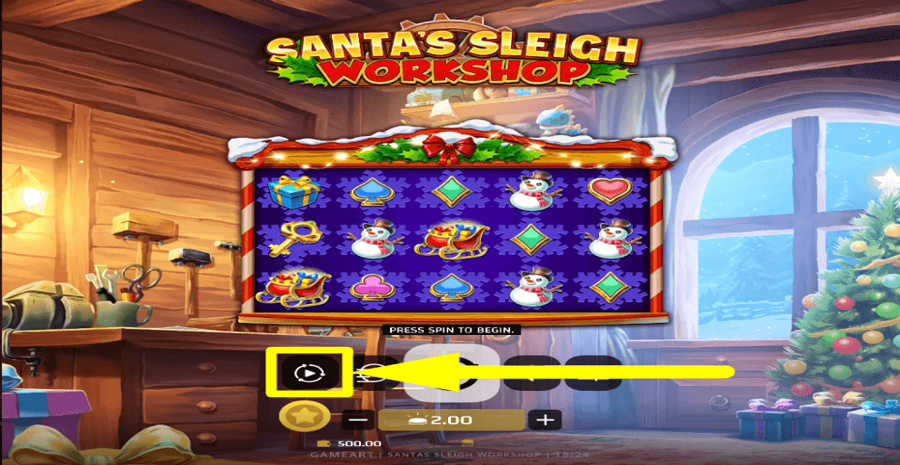 Santas Sleigh Workshop Autoplay Feature