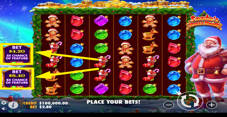 Santas Xmas Rush Boost Bet