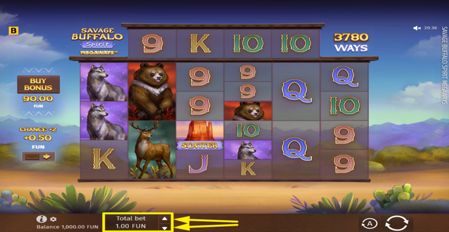 Savage Buffalo Spirit Megaways Adjust Bet