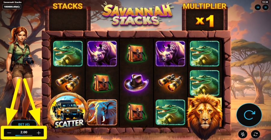 Savannah Stacks Adjust Bet
