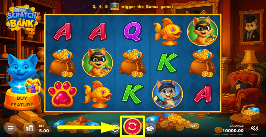 Scratch The Bank Spin Button