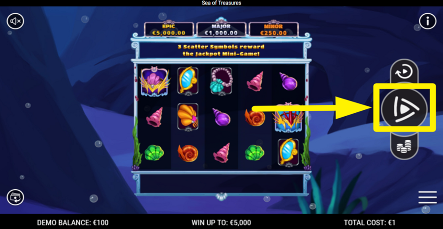 Sea Of Treasures Spin Button