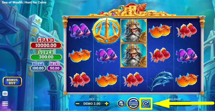 Sea Of Wealth Hunt For Coins Autoplay Feature