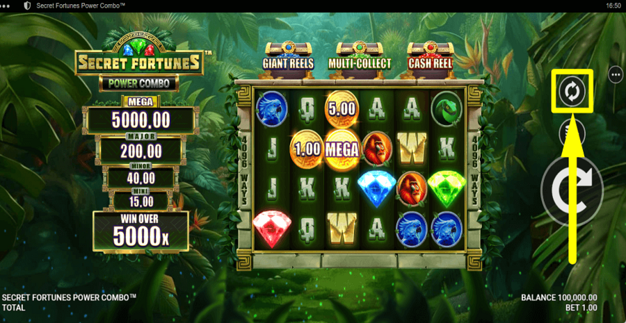 Secret Fortunes Power Combo Autoplay Feature