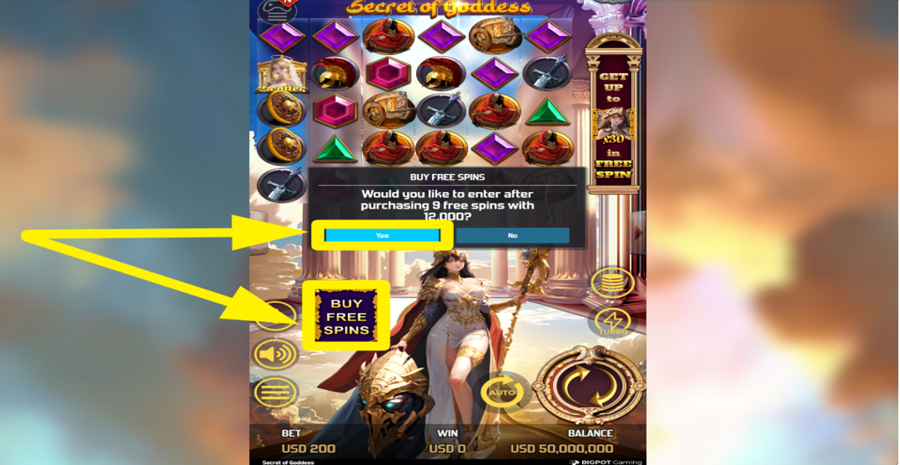 Secret Of Goddess Buy Free Spins