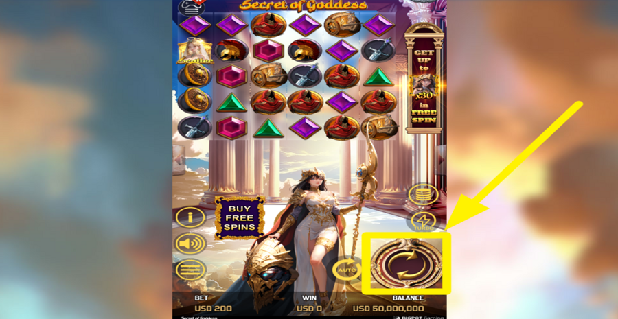 Secret Of Goddess Spin Button