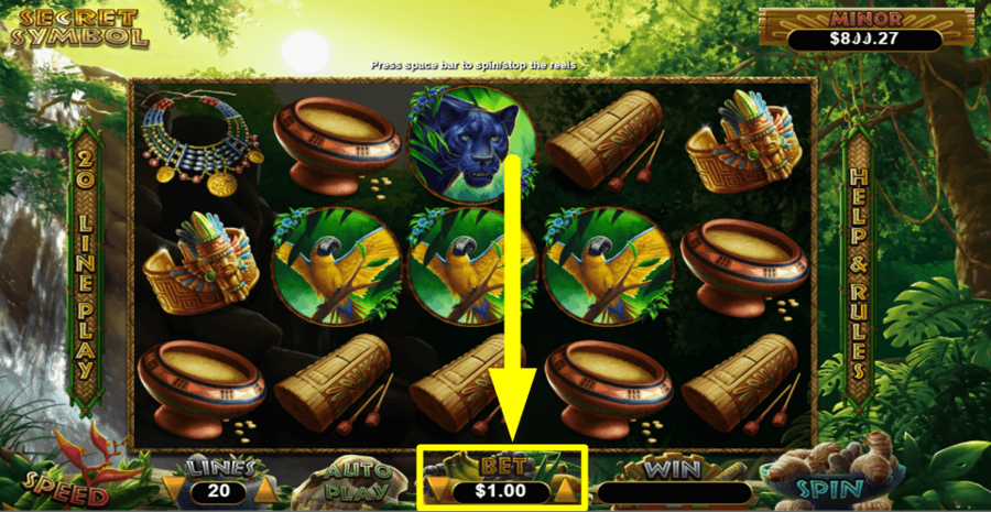 Secret Symbol Total Bet