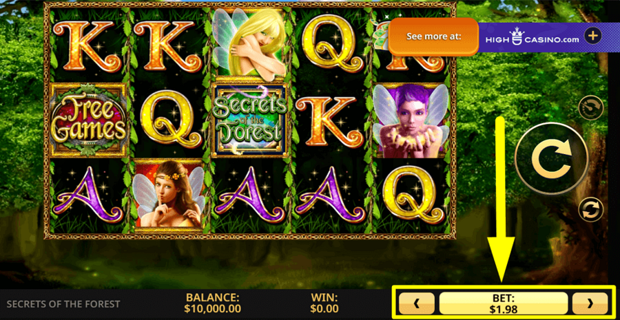 Secrets Of The Forest Bet Value
