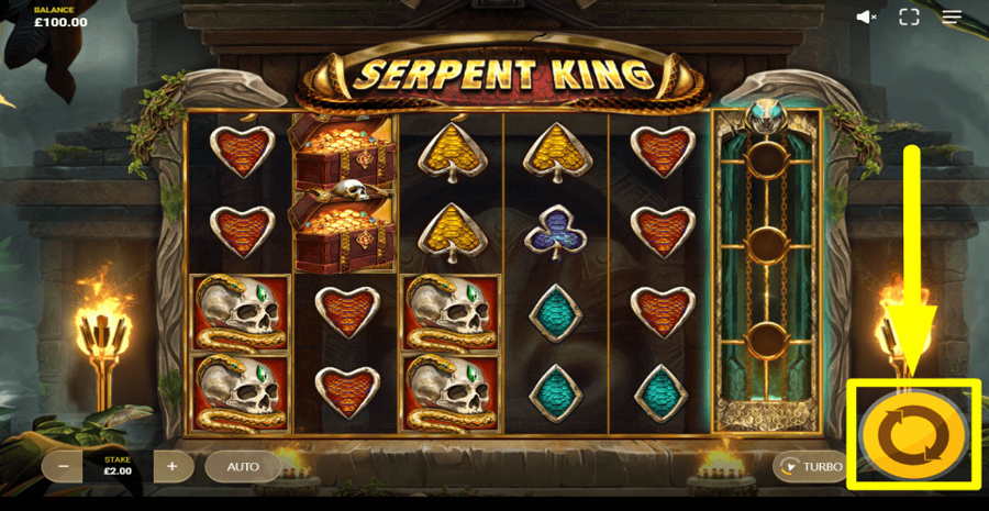 Serpent King Spin Button