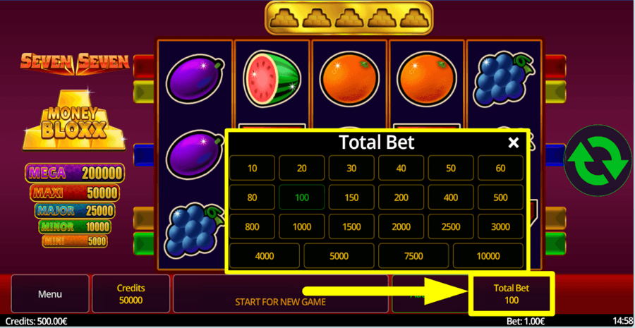 Seven Seven Money Bloxx Bet Value