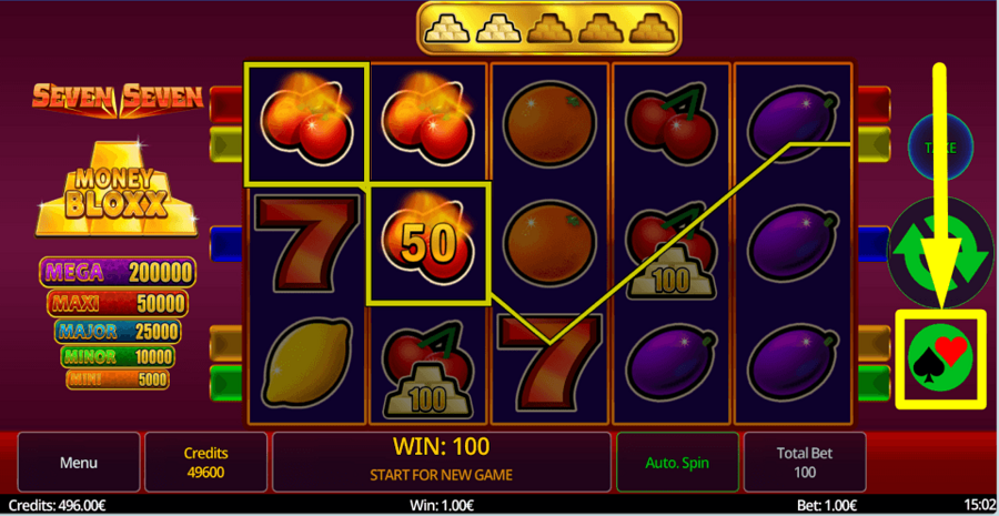 Seven Seven Money Bloxx Gamble Feature