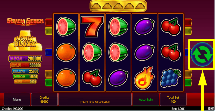 Seven Seven Money Bloxx Spin Button