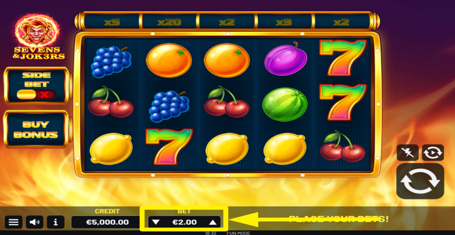 Sevens And jok3rs Adjust Bet