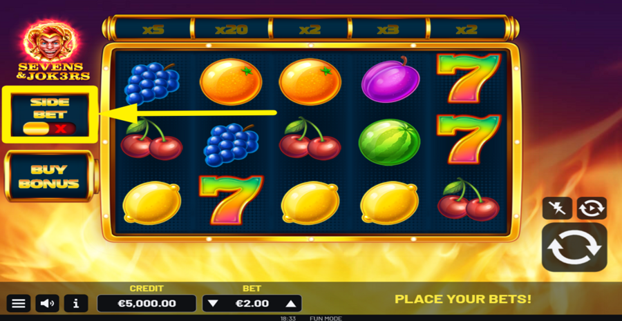 Sevens And jok3rs Side Bet