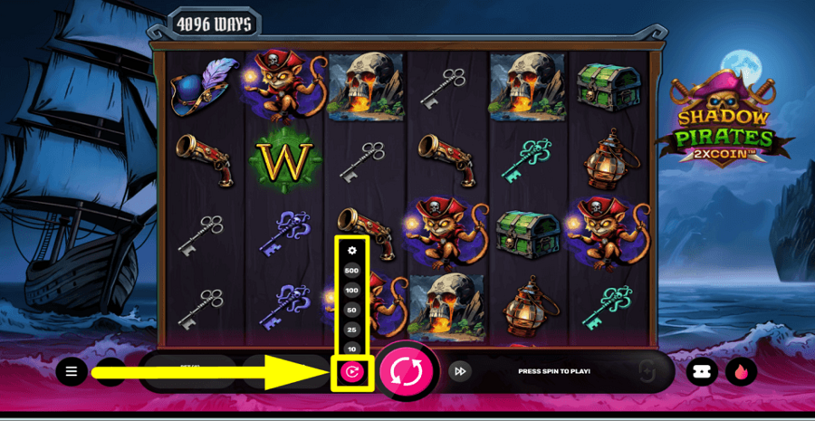 Shadow Pirates 2xcoin Autoplay Feature
