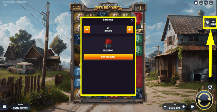 Shadowstorm Battlegrounds Buy Feature