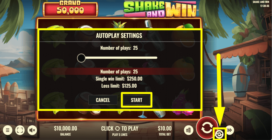 Shake And Win Autoplay Feature