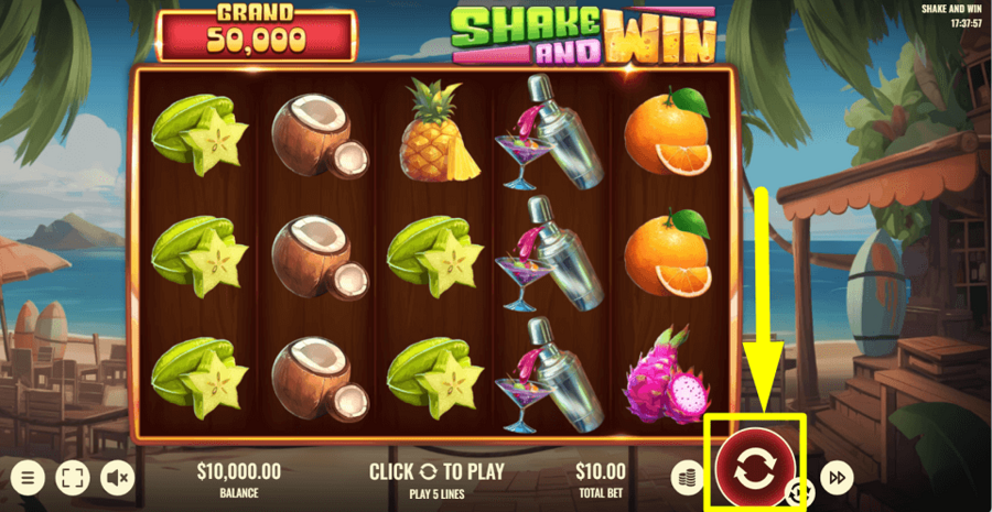 Shake And Win Spin Button