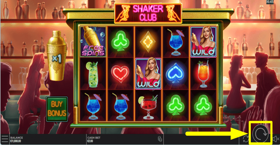 Shaker Club Spin Button