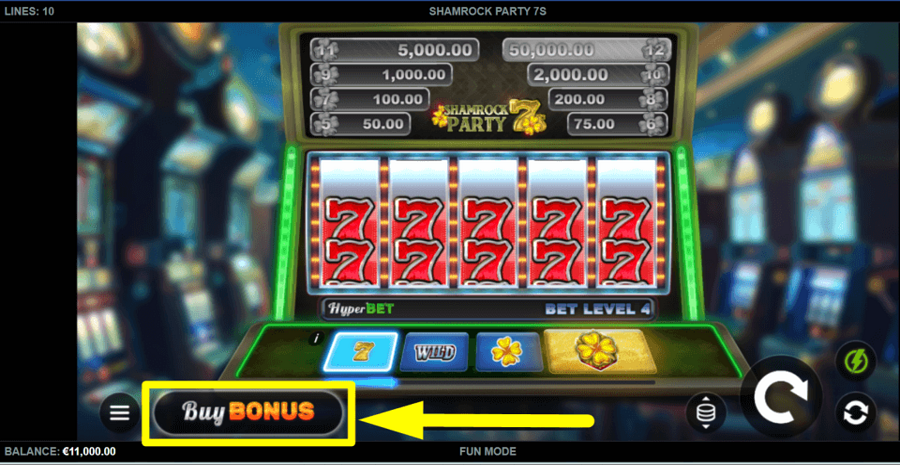 Shamrock Party 7s Buy Feature