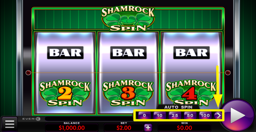 Shamrock Spin Autospins Feature