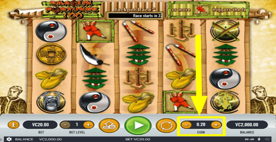 Shaolin Fortunes 100 Coin Value