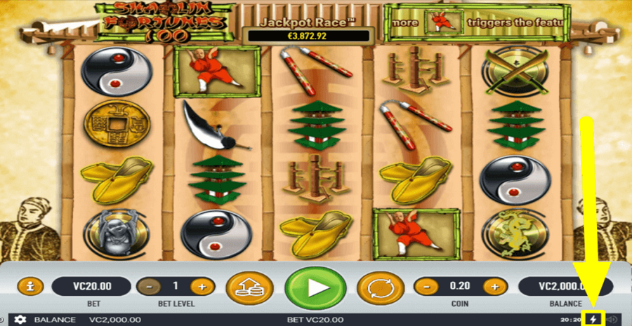 Shaolin Fortunes 100 Quick Spin Feature