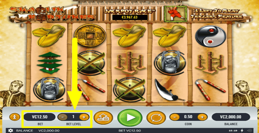 Shaolin Fortunes Total Bet