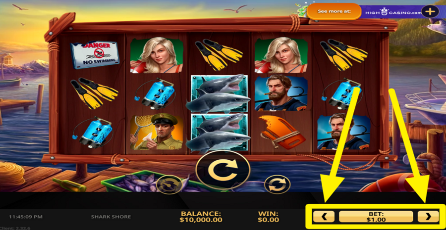 Shark Shore Adjust Bet
