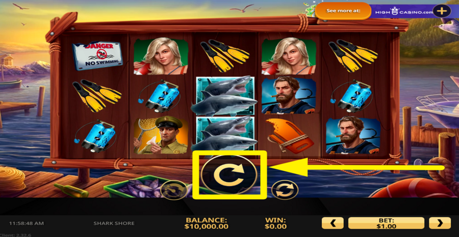 Shark Shore Spin Button