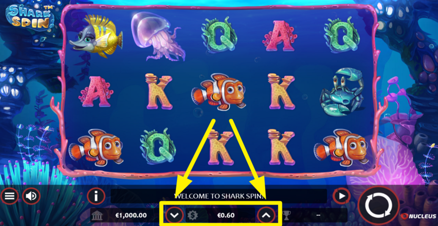 Shark Spin Adjust Bet