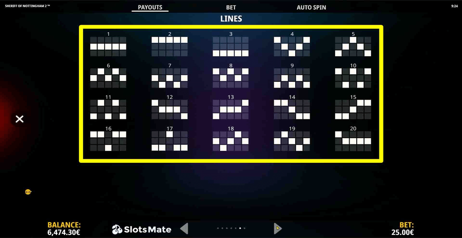 Sheriff Of Nottingham 2 Paylines